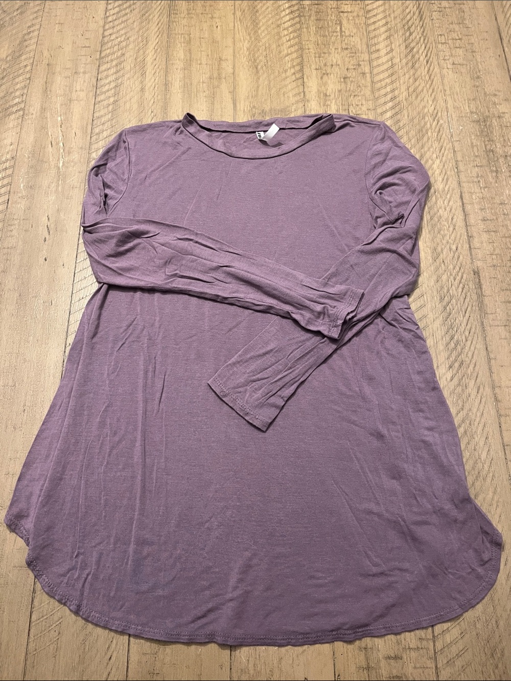 Azules Mauve Crewneck Long Sleeve Tunic